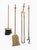 Federal Style Brass Fireplace Tools Set, 5 Pcs. For Sale In New York - Image 6 of 15
