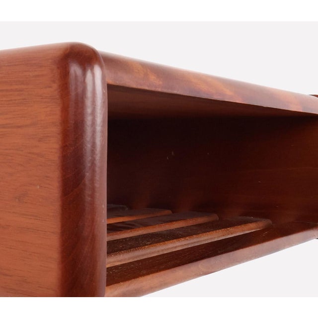 Vintage Floating Wooden Wall Bedside Tables, 1960s, Set of 2 For Sale - Image 9 of 13