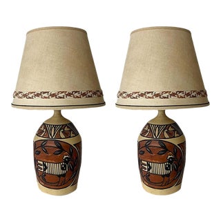 Vintage New Southwestern Table Lamps Chairish