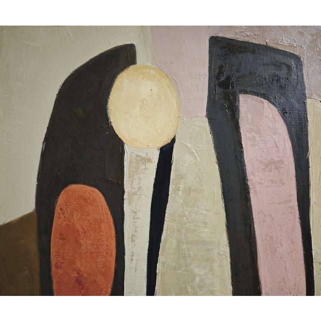 Contemporary Conversion – Abstract Geometric Contemporary Oil Painting by Sophie Dumont For Sale - Image 3 of 10