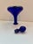 Glass Vintage Thomas Webb Cobalt Bristol Blue Glass Ship's Decanter With Stopper - Signed For Sale - Image 7 of 8