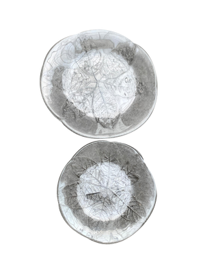 Vintage Swedish Glass Floral Plates by Ann Wärff for Kosta Boda, Set of 11