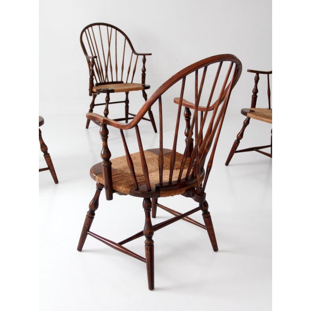 Vintage Windsor Armchair Set of 4 For Sale - Image 11 of 18