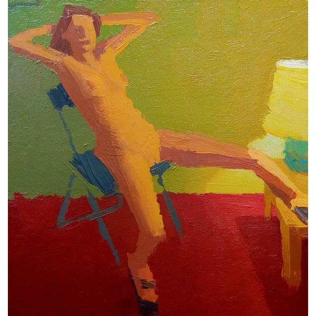 Alex Schaefer -Nude Female Relaxing at Home -Oil Painting For Sale - Image 4 of 10
