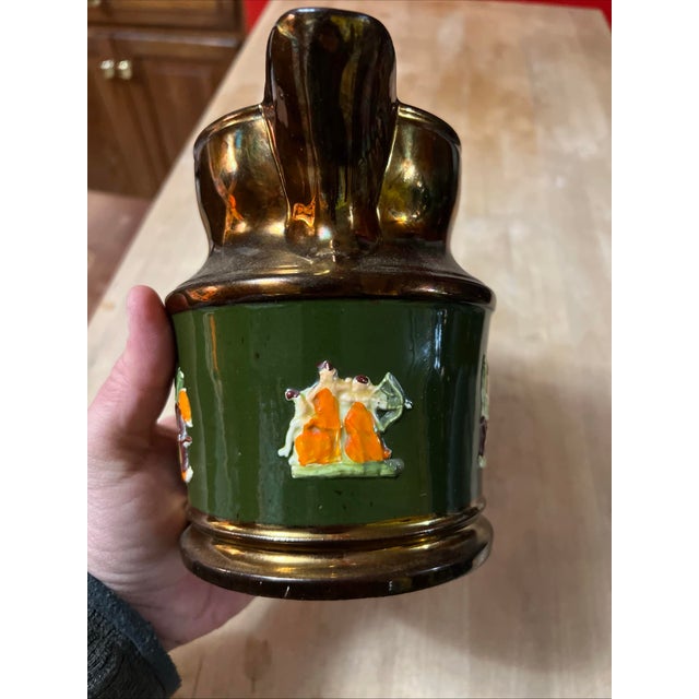 A Fine Antique Staffordshire Copper Lustre Cream Pitcher With Make-Do Tin Handle, Circa 1860's For Sale - Image 12 of 12