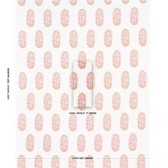 Inspired by traditional Indian paisleys, Askandra Flower fabric is screenprinted by hand on 100% linen in a repeating...