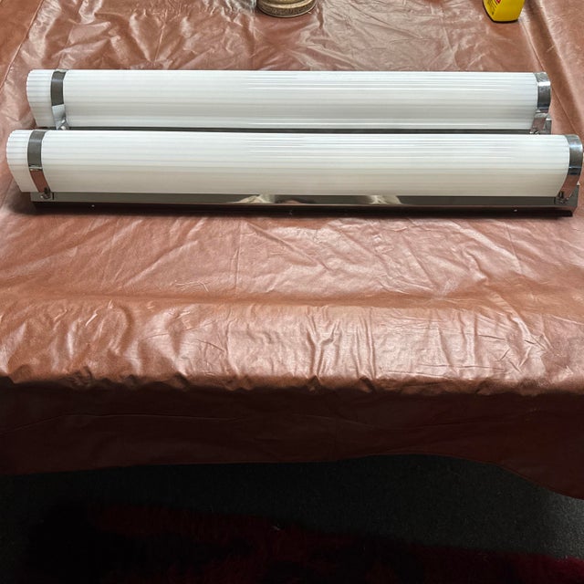 Mid 20th Century Large Art Deco Skyscraper Sconces For Sale - Image 4 of 9