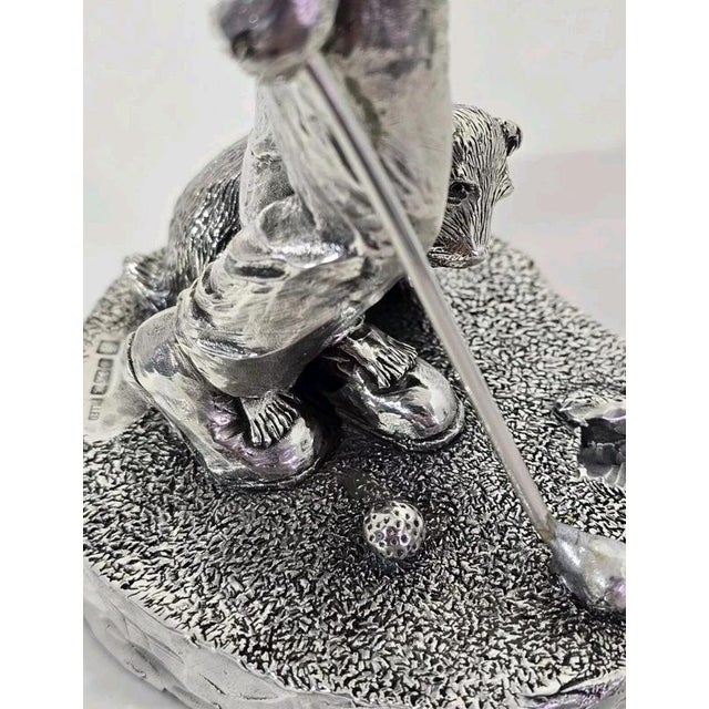 English Silver Golfer Sculpture, 1997 For Sale - Image 13 of 18