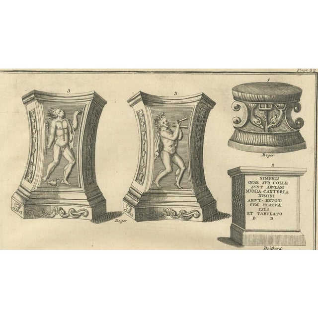 Early 18th Century Bernard de Montfaucon, Classical Roman Altars & Antiquities, 1721, Engraving For Sale - Image 5 of 9