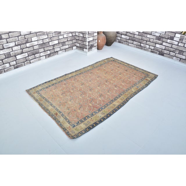 1960s Vintage Handknotted Wool Carpet For Sale - Image 5 of 10