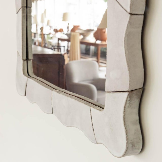 Not Yet Made - Made To Order Ceramic Wavy Mirror, Large For Sale - Image 5 of 8