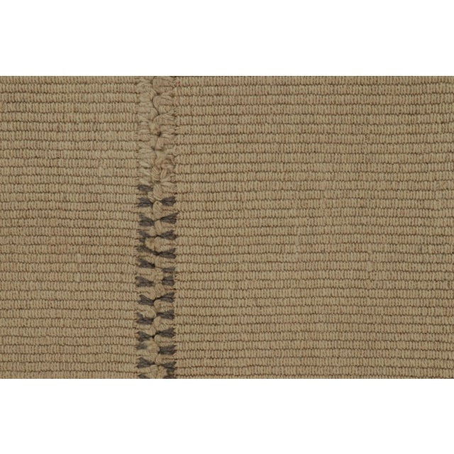 Rug & Kilim’s Contemporary Kilim in Beige-Brown With Gray Accents For Sale In New York - Image 6 of 7
