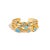 Mystic Waves Turquoise Gold Adjustable Ring, Size 8 For Sale - Image 11 of 11