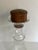 Here is a modern and beautifully designed glass decanter with a teak stopper, that was made in Denmark. You can see the...