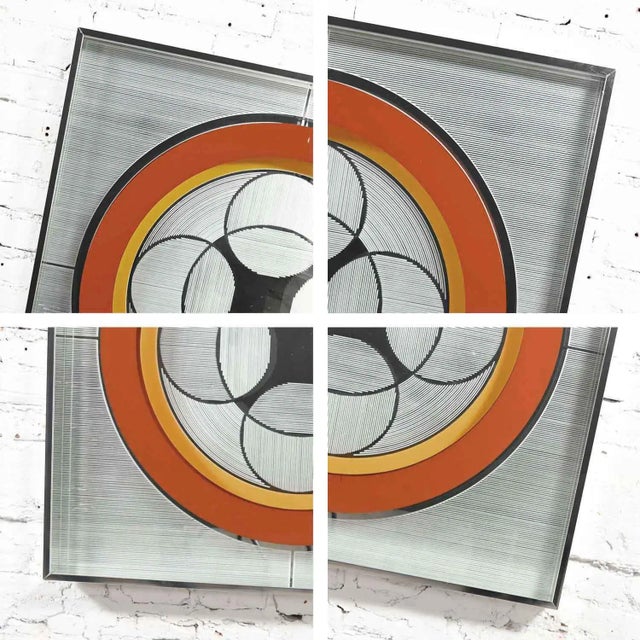 Vintage Modern Mod Op Art or Pop Art Mirror by Greg Copeland Style #1034 For Sale - Image 9 of 13