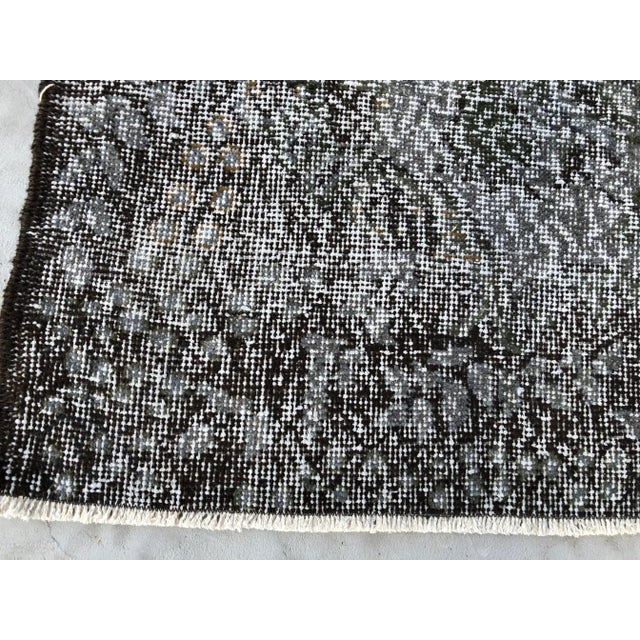 1960s Vintage Turkish Handmade Gray Rug For Sale - Image 10 of 11