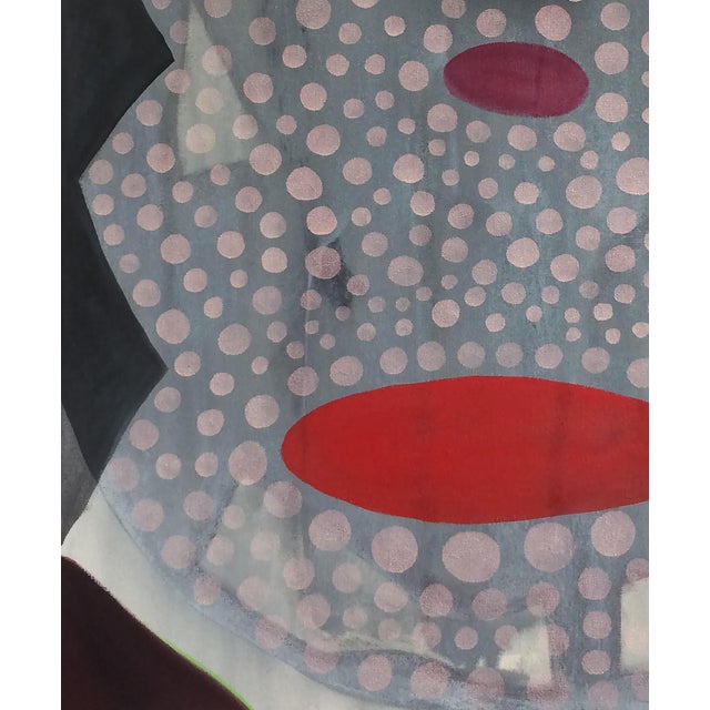 2010s Max Manning “Untitled (CVS70)” Contemporary Blue, Pink, & Red Geometric Abstract Painting, 2017 For Sale - Image 5 of 8