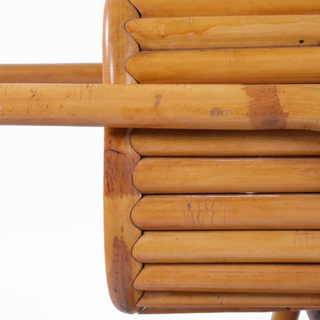 Vintage Bamboo and Rattan Bar Cart For Sale - Image 4 of 5