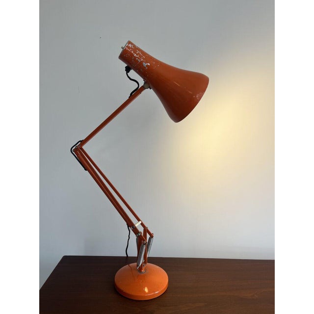 Orange Anglepoise Lamp by Herbert Terry, UK For Sale - Image 10 of 12