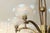 Vintage Petitot Brass Chandelier With Waterfall Opaline Shades For Sale In Los Angeles - Image 6 of 9