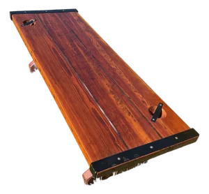 Vintage 1940s World War 2 Liberty Ship Hatch Cover Coffee Table W/ Custom Built Trestle Base