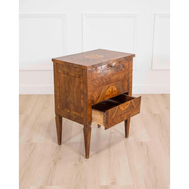 19th Century Walnut Bedside Table/nightstand, Louis XVI Style For Sale - Image 9 of 11