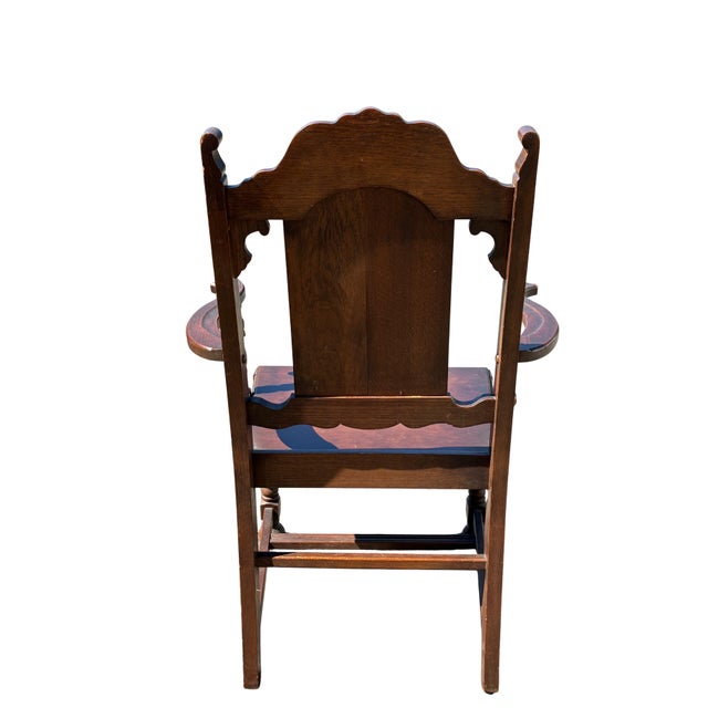 Early 20th Century Jacobean Revival Carved Oak Dining Chairs – Set of 6 For Sale - Image 4 of 11