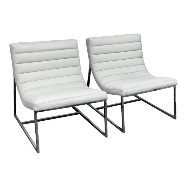 Noble House Leather Taher Chairs, Pair For Sale