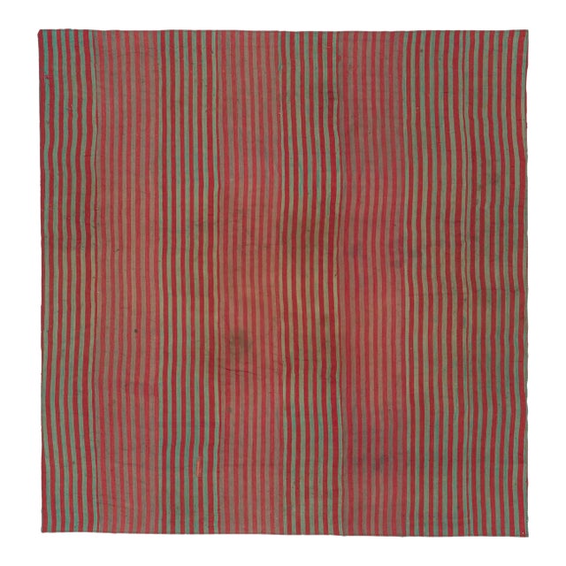 Rustic Vintage Turkish Kilim Rug - 07'03 X 07'06 For Sale