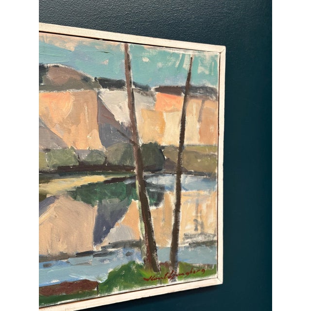 Knut Ljungberg, Abstract Landscape, 1960s, Oil on Canvas, Framed For Sale - Image 12 of 18