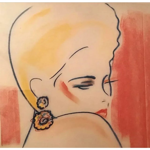 Red Mid-Century Modern Large Scale Vintage Art Fashion Design Collage Wall Decor, Framed 73.5" X 49.5" For Sale - Image 8 of 11