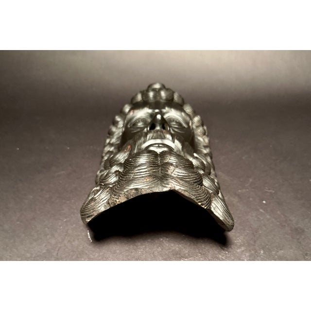 Mid 20th Century Vintage Hand Carved Wood Mexican Barbón Dance Mask For Sale - Image 5 of 8