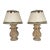 Pair of Italian Carved Wood Baroque Style Table Lamps For Sale