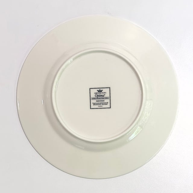 Glorious Postmodern Black & White Geometric ‘Angles’ Dinner & Side Plates by Christopher Stuart Circa 1995 - Place Settings for 4 / 8 Pieces For Sale - Image 13 of 13