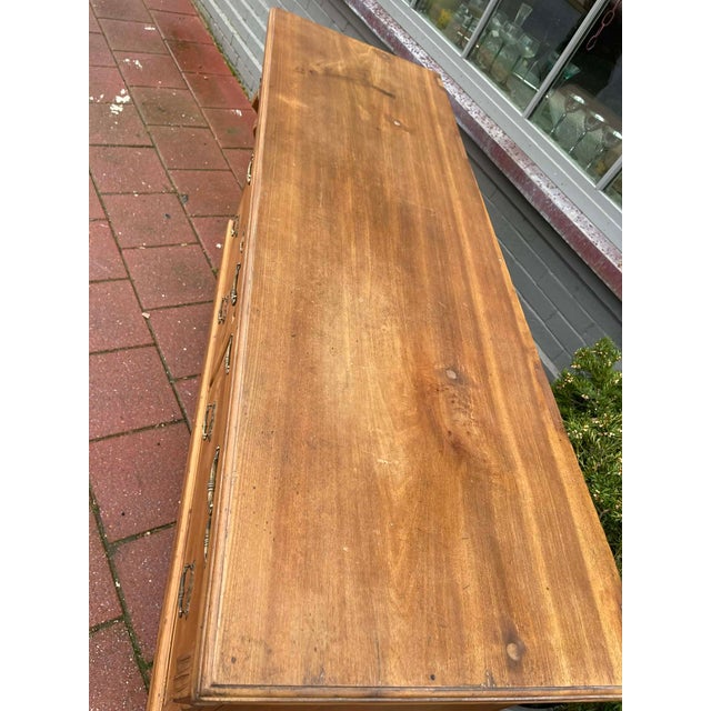 Mustard English Late Victorian Pine Dresser, C. 1890s – Six Drawers, Turned Feet For Sale - Image 8 of 11