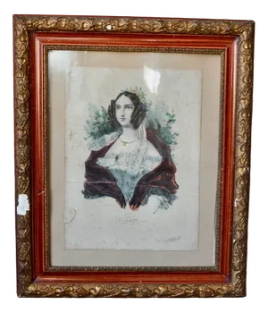 Dopter Paris, Claire, 19th Century, Lithograph, Framed