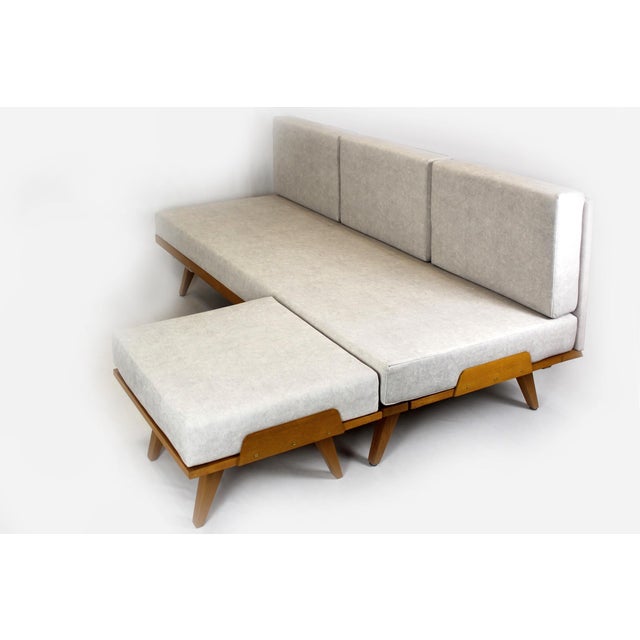 Vintage Modular Corner Sofa Bed with Ottoman, 1960s, Set of 2 For Sale - Image 17 of 18