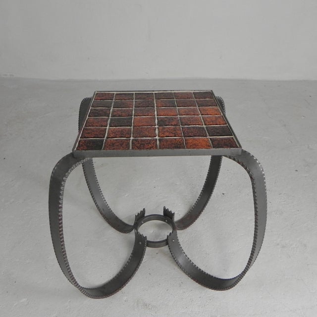 Brutalist Coffee Table with 36 Tiles, 1950s For Sale - Image 4 of 17