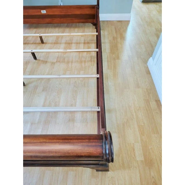 Ethan Allen Cal King Somerset Mahogany Sleigh Bed For Sale - Image 16 of 18