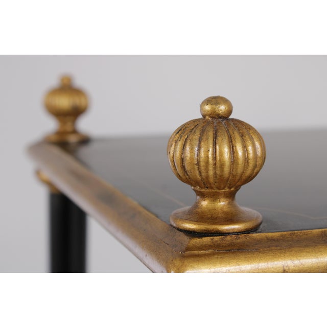 Regency Black & Gold 5 Tier Etagere Bookshelf For Sale - Image 10 of 14
