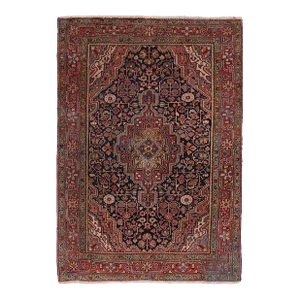 Pasargad DC Navy Blue Fine Hand Knotted Persian Sarouk
