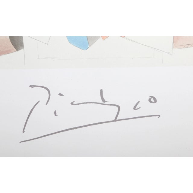 Pablo Picasso 1980s "Composition" Lithograph After Pablo Picasso For Sale - Image 4 of 4