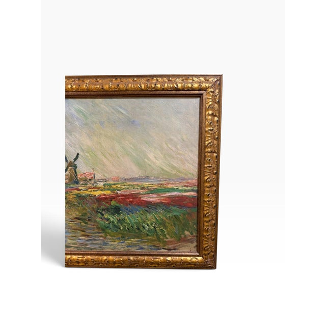 Impressionist Oversized Claude Monet "The Tulip Field, Holland" Limited Edition Artist-Enhanced Framed Canvas - #731/980 For Sale - Image 3 of 9