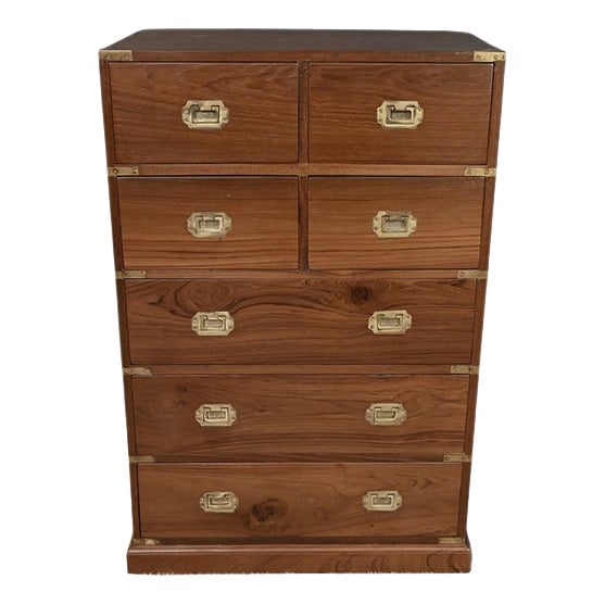 20th Century Teak Marine Chest of Drawers, India For Sale