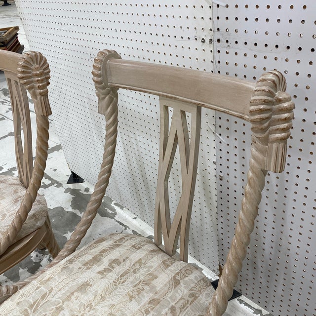 1970s Italian Style Rope Chairs- a Pair For Sale - Image 9 of 9