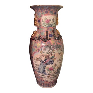 20th Century Chinese PInk Palace Vase For Sale