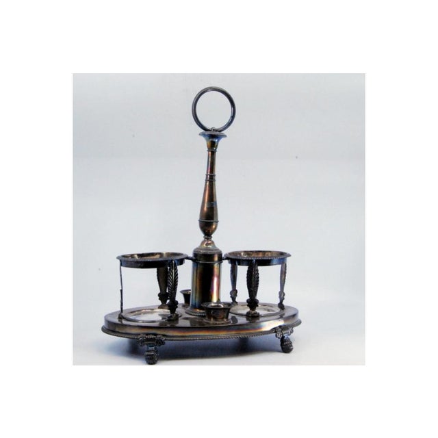 Cruet with Silver Structure with Palms For Sale - Image 4 of 8