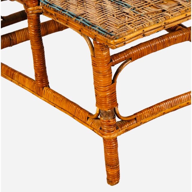 Antique Bar Harbor Wicker Adjustable Reclining Deck Chair, Circa 1910 For Sale - Image 4 of 11