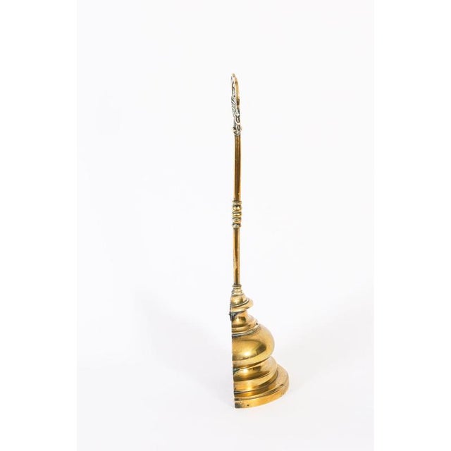 Goldenrod Antique Victorian Brass Door Stop, 1800s For Sale - Image 8 of 15
