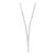 New 0.22ctw Diamond V Pendant Necklace 14k White Gold 15.5-17.5" Cable Chain For Sale